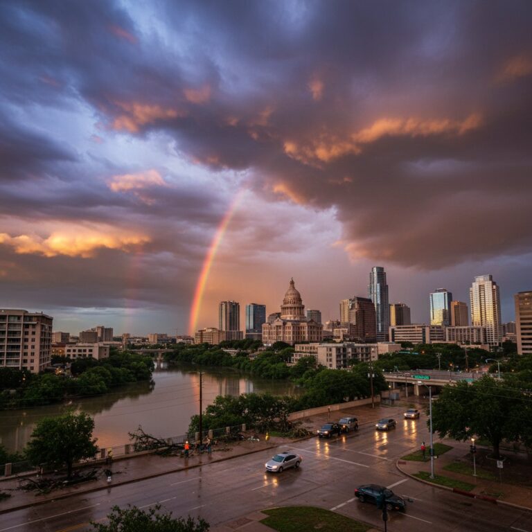 Austin Basks in Afterglow: Record Rainfall Breaks Drought, Temp Drop Arrives