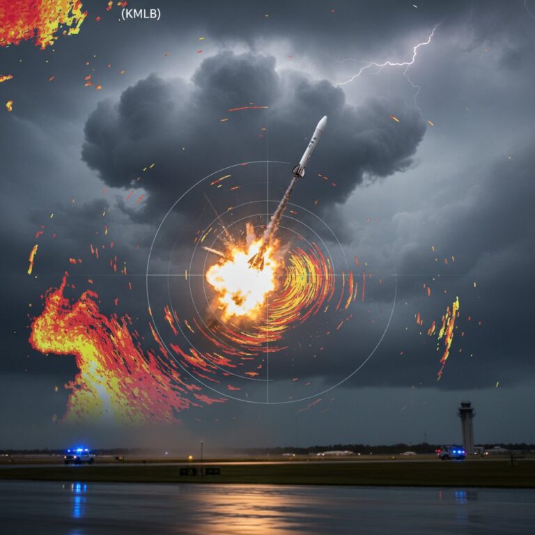 Blue Origin Rocket Explosion Revealed in KMLB Radar Reflectivity