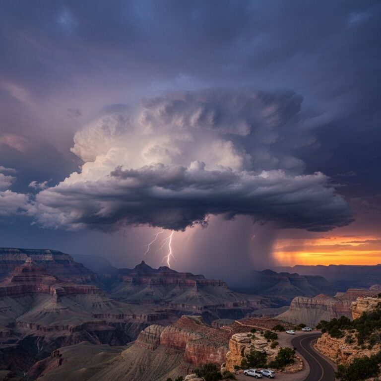 Grand Canyon Slammed by Isolated Supercell: 1.8 Inches in 45 Minutes
