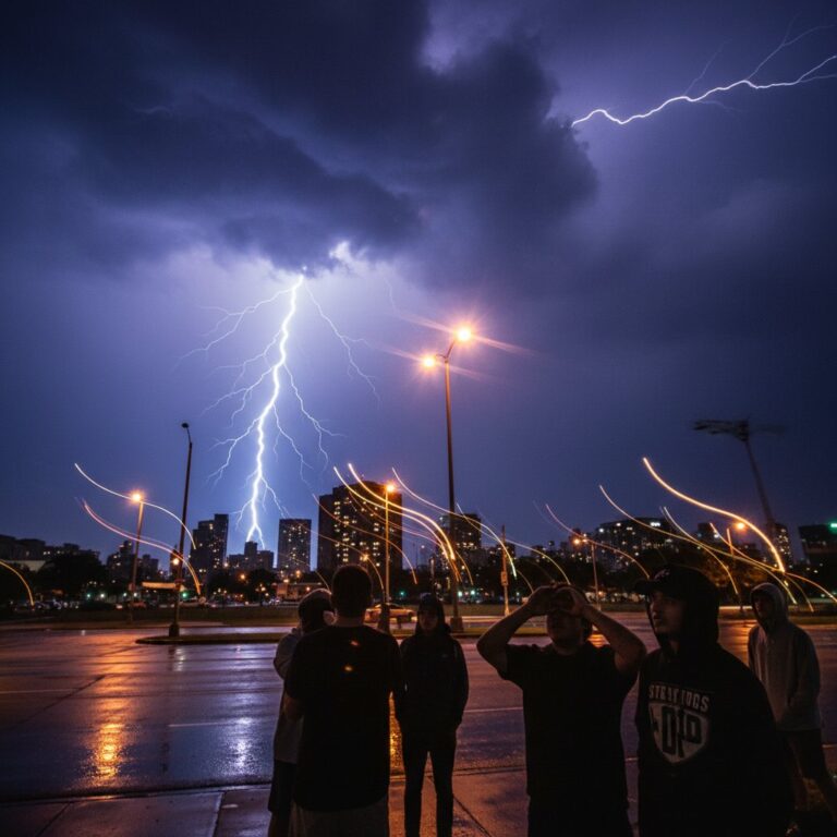 When Lightning Strikes Nearby: Watch the Lights! 👀